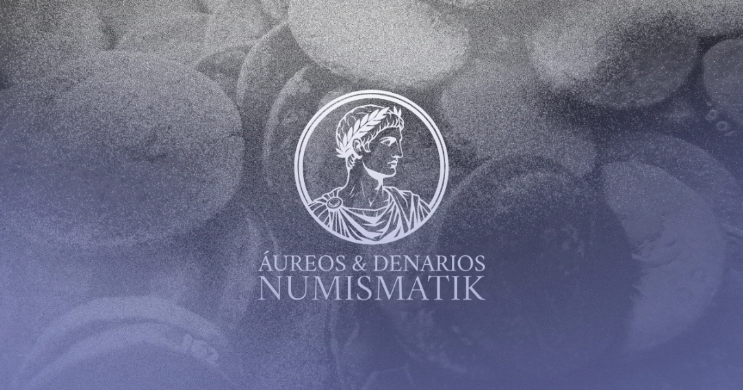 Logotipo y tarjeta para Áureos y Denarios Numismatik